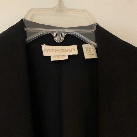 Cynthia Rowley Silk Jacket, XS, Black - Picture 2 of 13